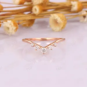 0.17CTW Unique Lab Grown Diamond Bridal Stacking Ring