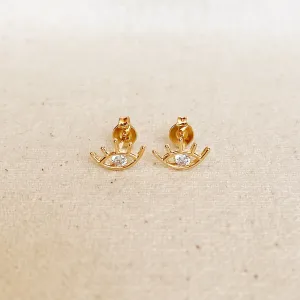 18k Gold Filled Eye Stud Earring