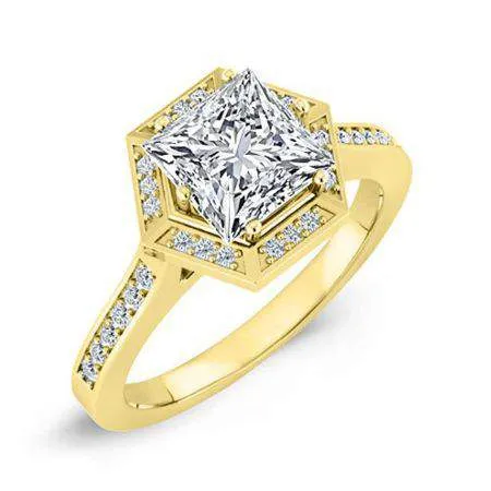 Anise - Princess Moissanite Engagement Ring