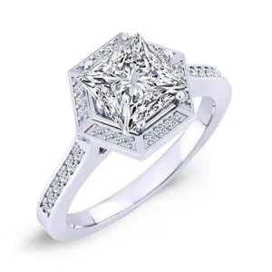 Anise - Princess Moissanite Engagement Ring