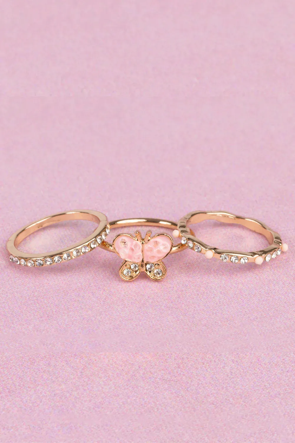 B Chic Butterfly Garden Rings Set