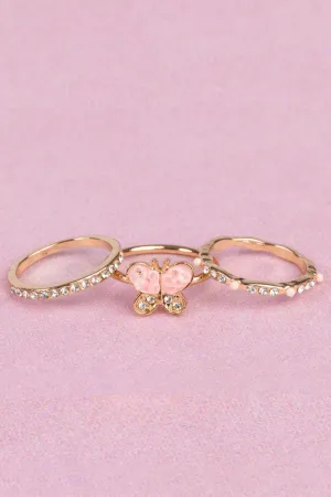 B Chic Butterfly Garden Rings Set