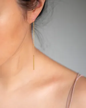 Bar Ear Thread Earrings