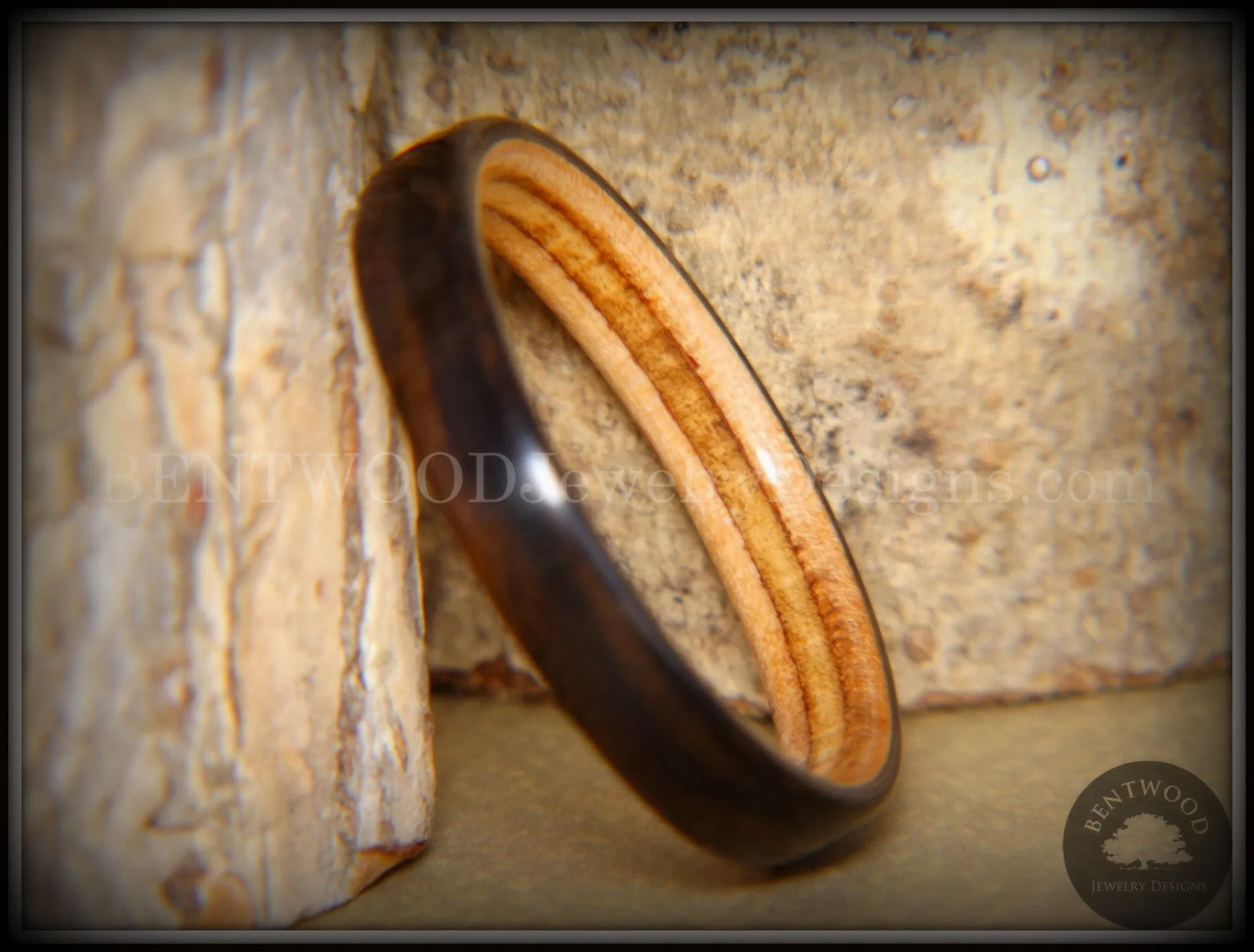 Bentwood Ring - Ebony on Birch Ply Core