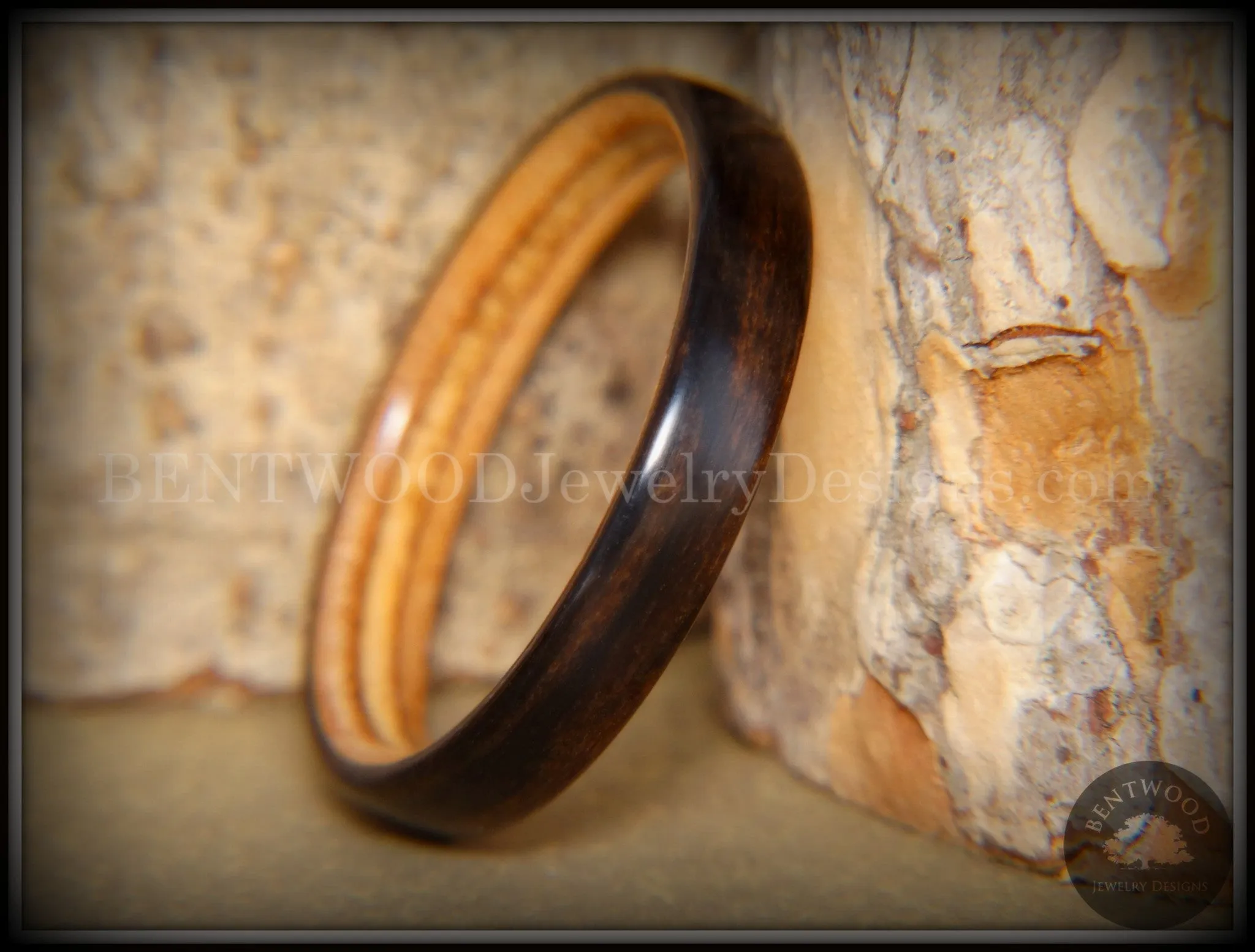 Bentwood Ring - Ebony on Birch Ply Core