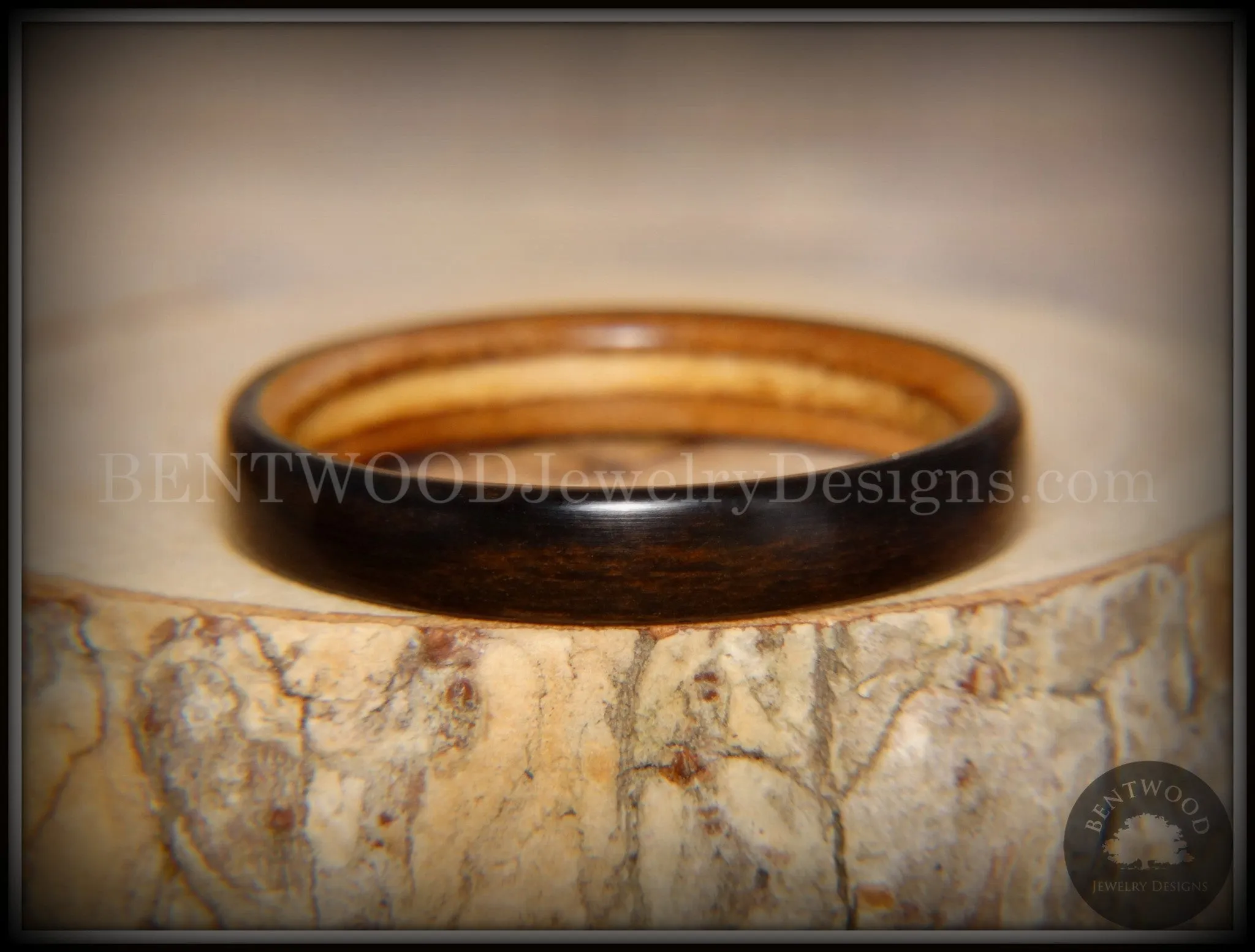 Bentwood Ring - Ebony on Birch Ply Core