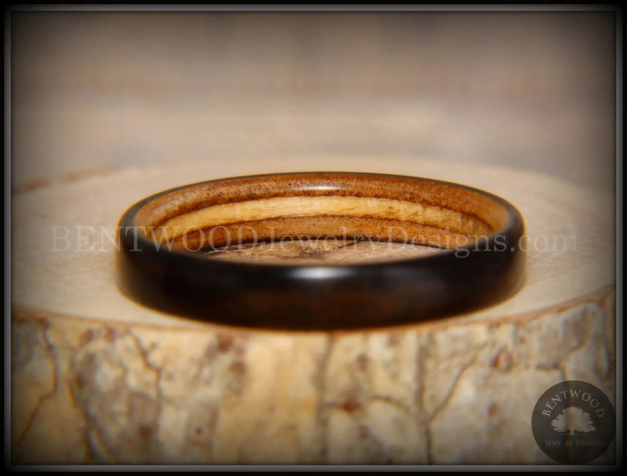 Bentwood Ring - Ebony on Birch Ply Core