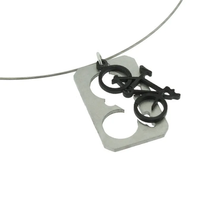 Bicycle Dog Tag Necklace - Wholesale