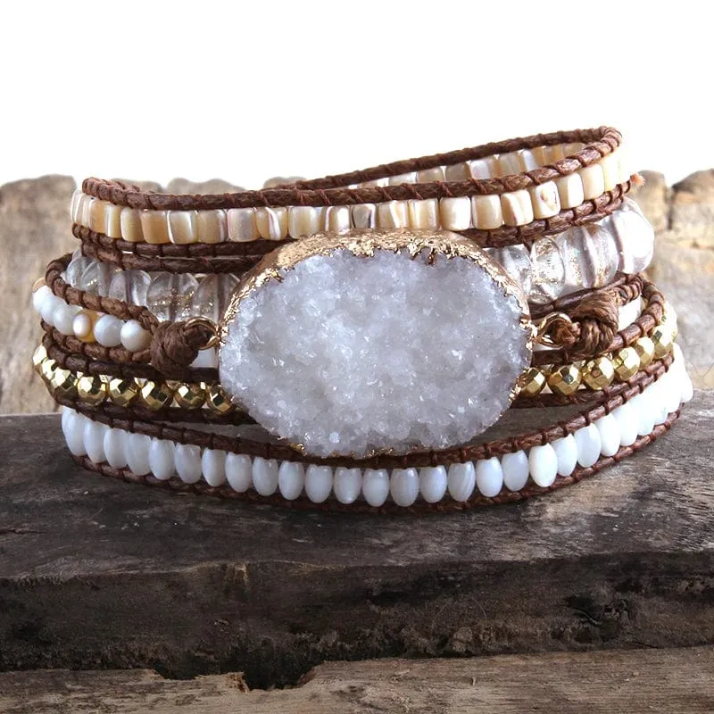 Boho Stone Beads Wrap Bracelet