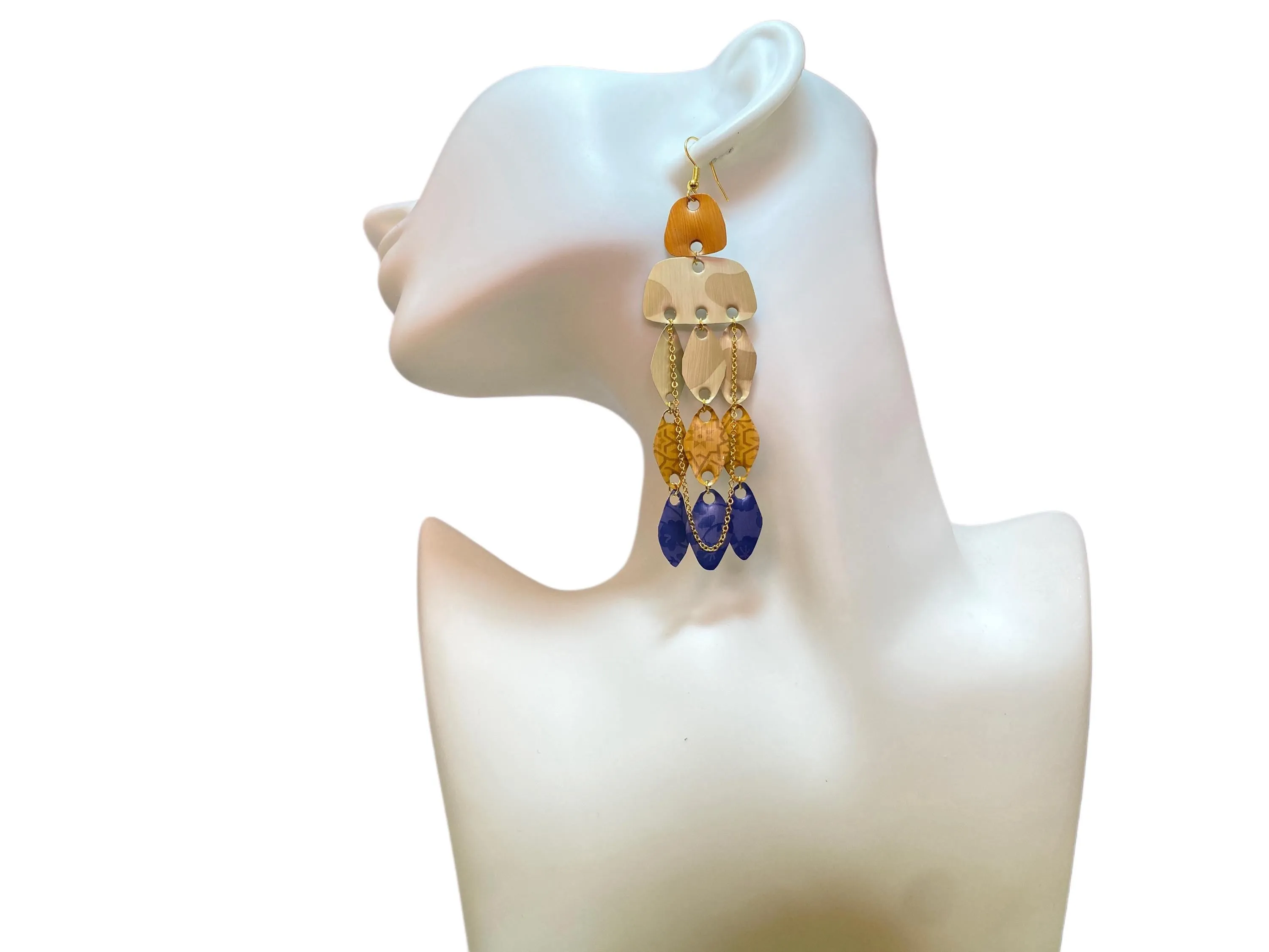 Bold, Gold, Sand, Blue Nespresso Earrings