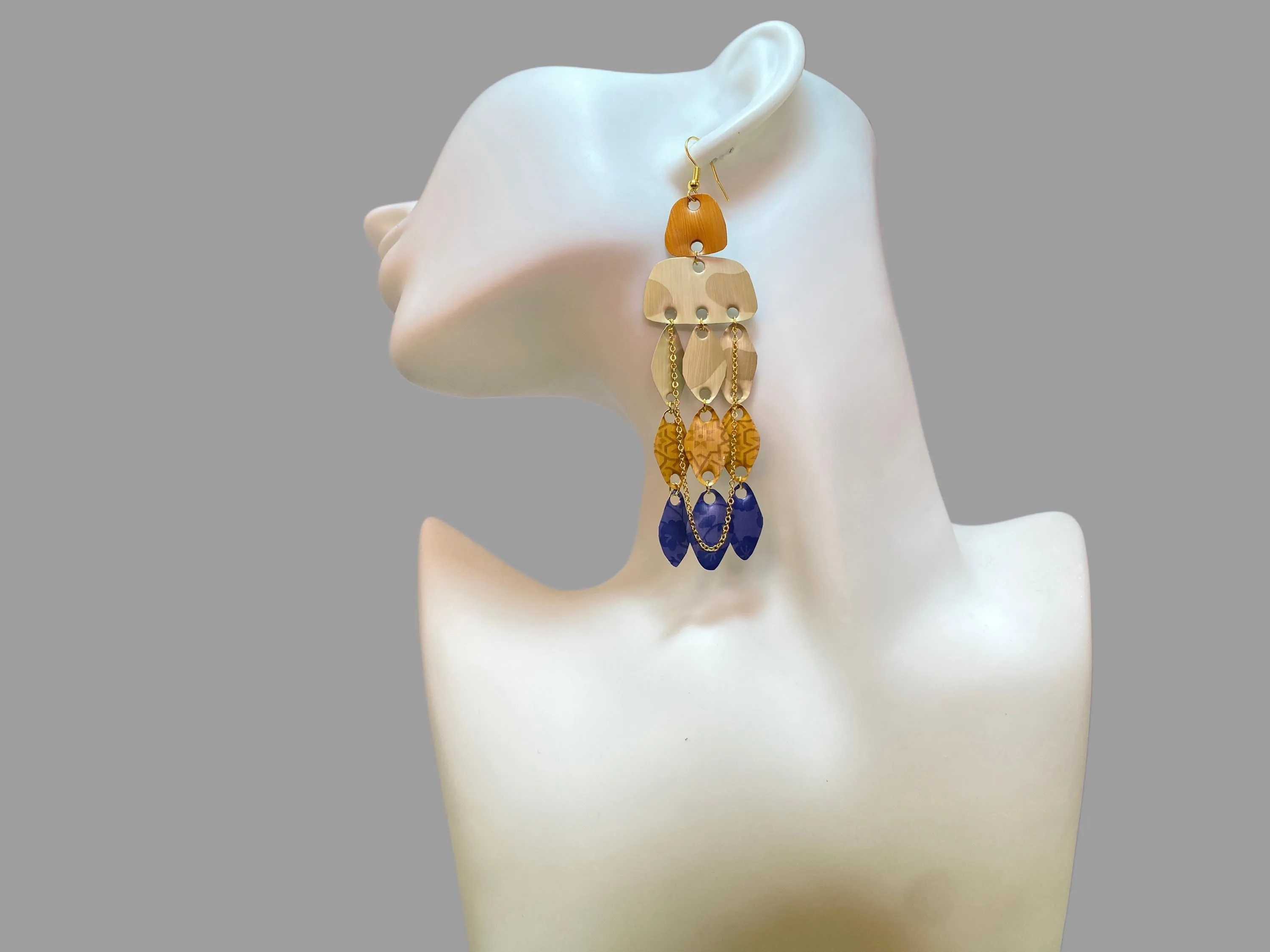 Bold, Gold, Sand, Blue Nespresso Earrings