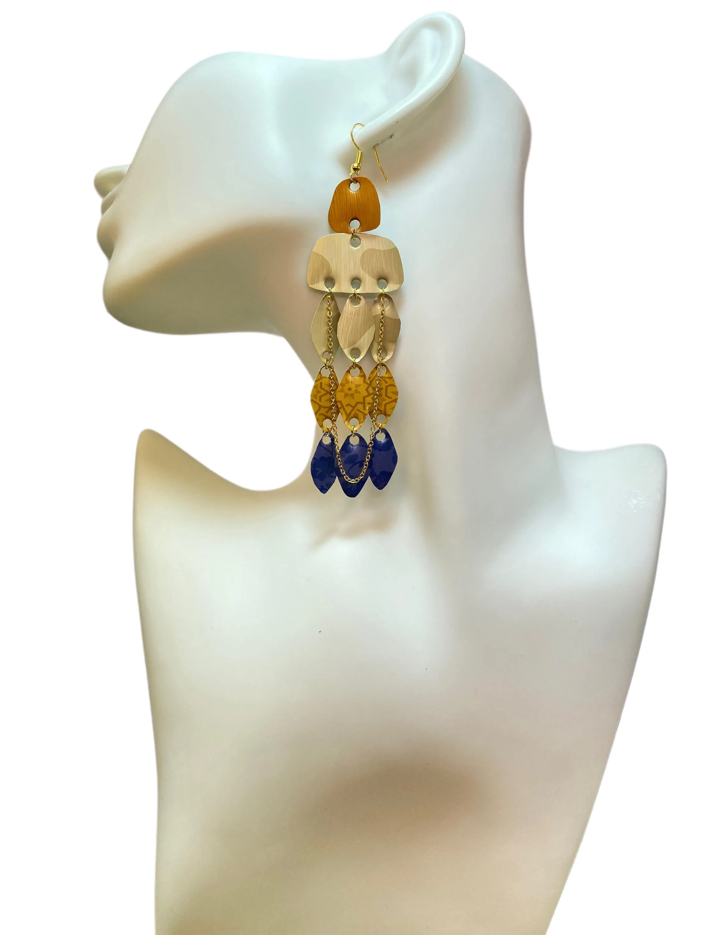 Bold, Gold, Sand, Blue Nespresso Earrings