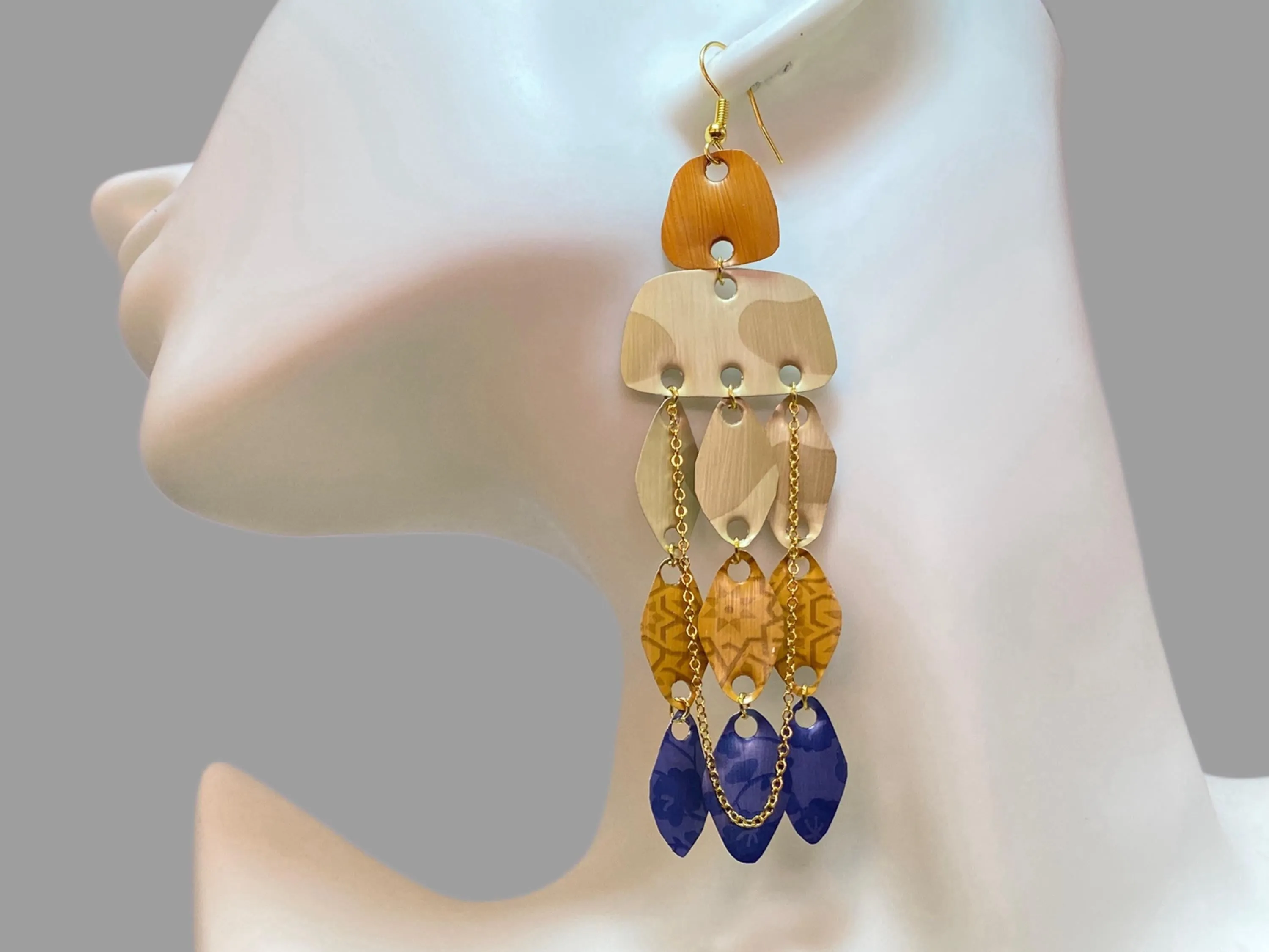 Bold, Gold, Sand, Blue Nespresso Earrings