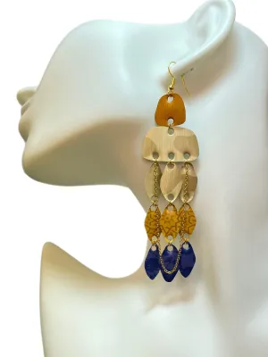 Bold, Gold, Sand, Blue Nespresso Earrings