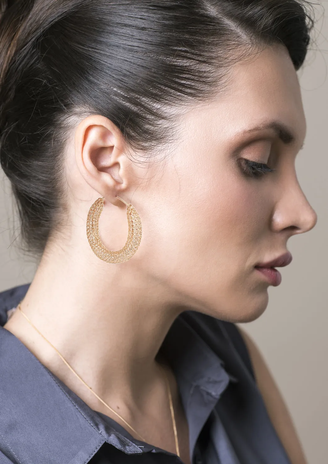 BOLD Large Gold hoop earrings , large hoops