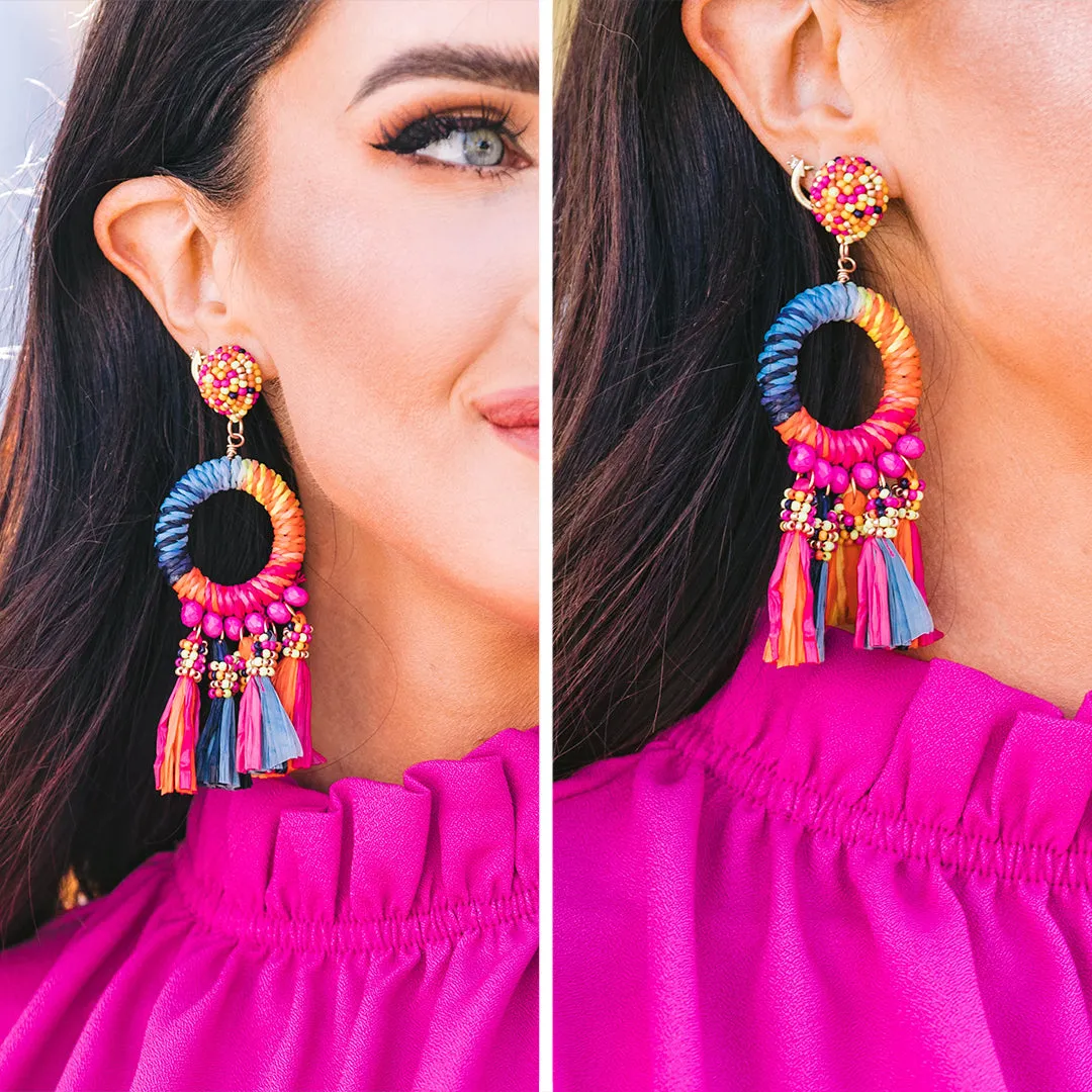 Bold Love Multi-colored Tassel Earrings