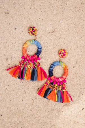 Bold Love Multi-colored Tassel Earrings