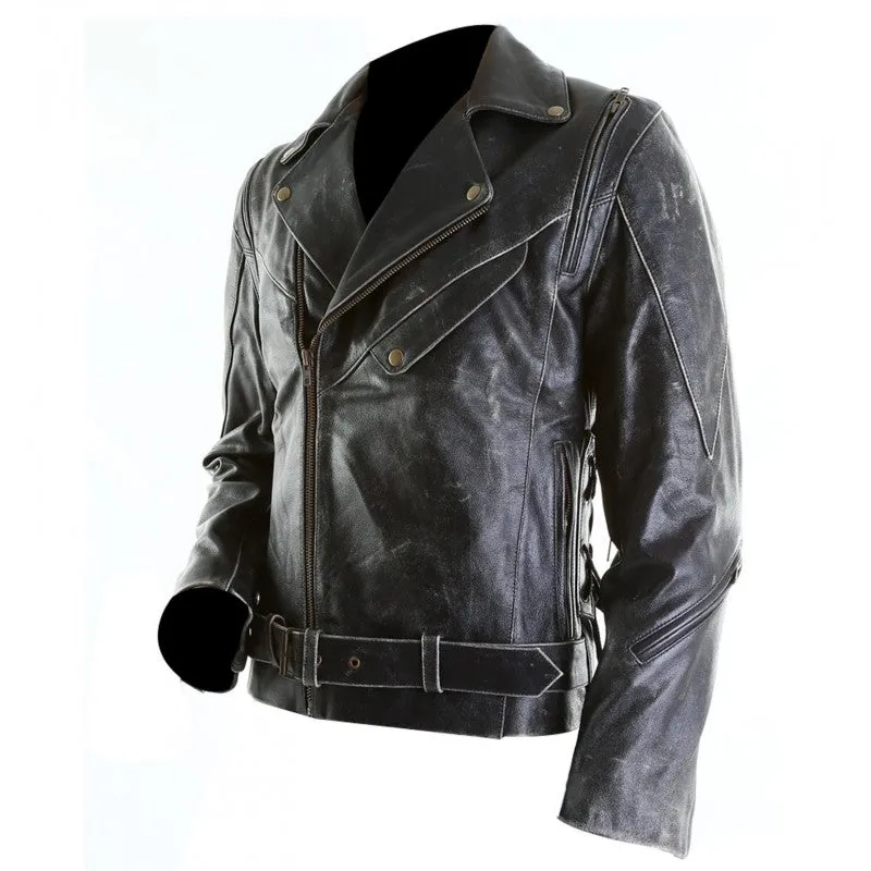 Brando Black Motorycle Leather Jacket