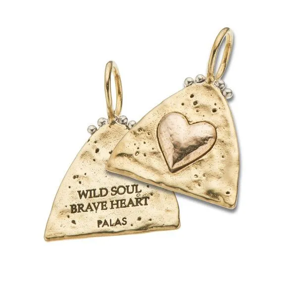 Brass and Bronze and Silver Wild Soul Brave Heart Charm 4116