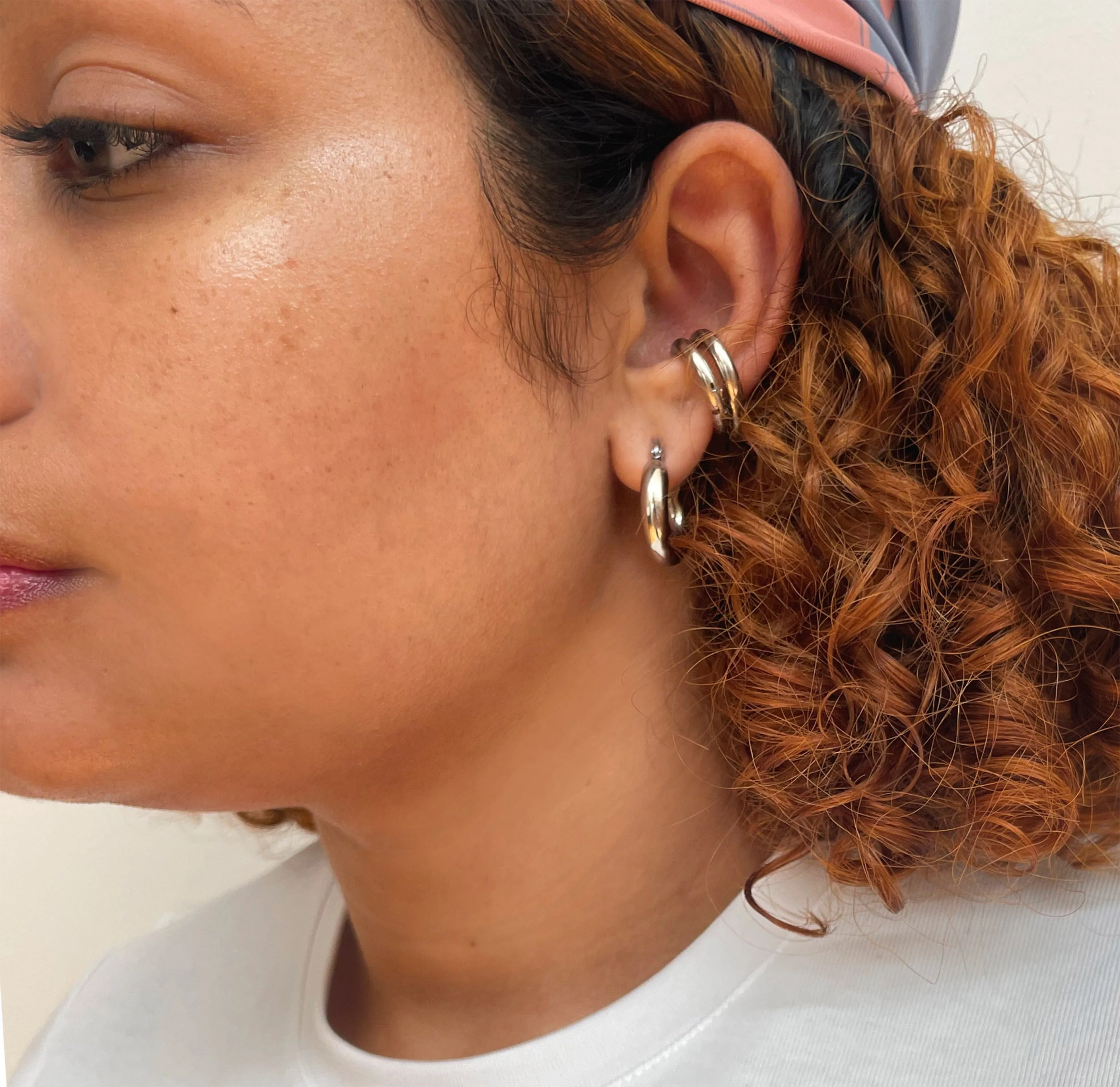 CALI SILVER BOLD EAR CUFF EARRING