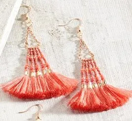 Charlie Paige Bold Tassel Earrings