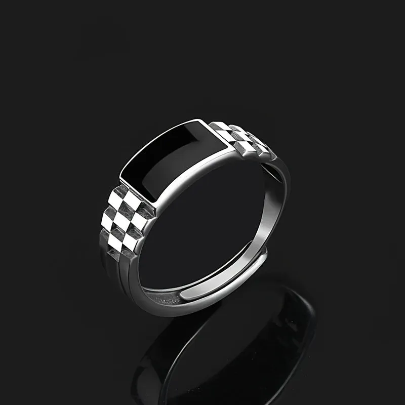 Chess Textured Adjustable Ring Mens Unique Fashion Jewelry