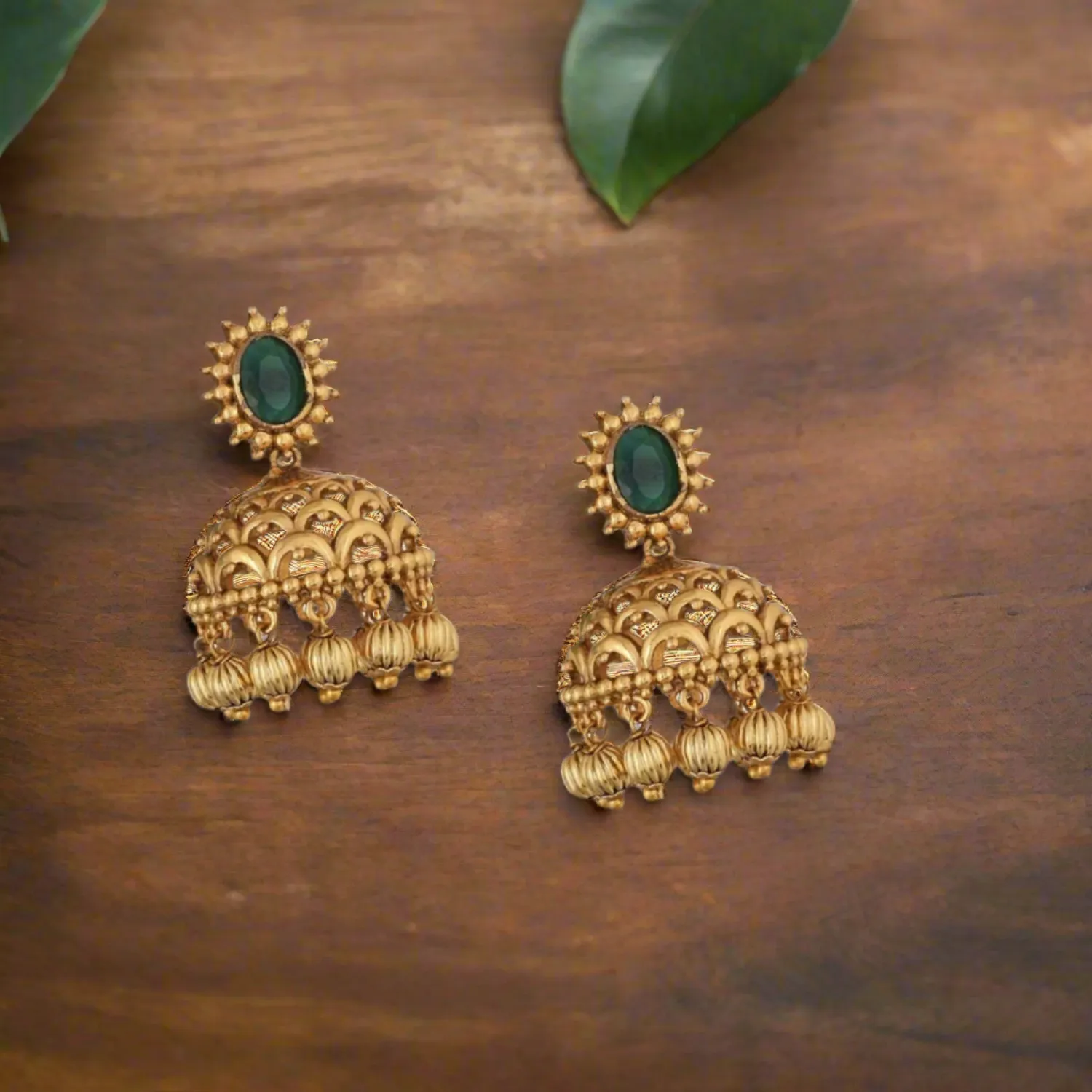 Classic Simple Antique Jhumki Earrings