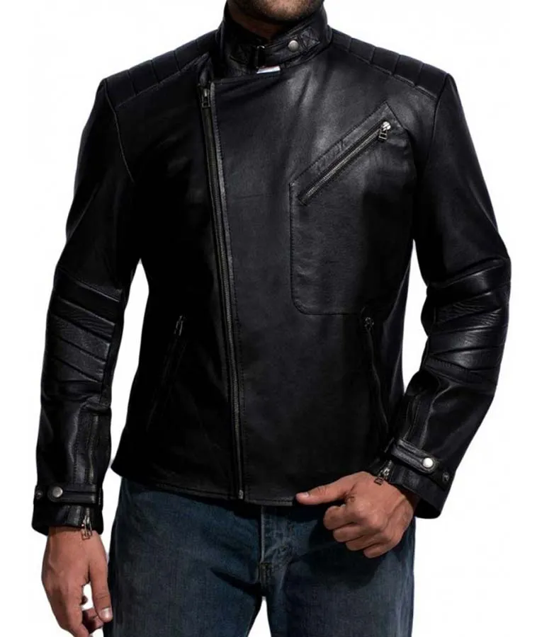 David Beckham Motorcycle Leather Jacket