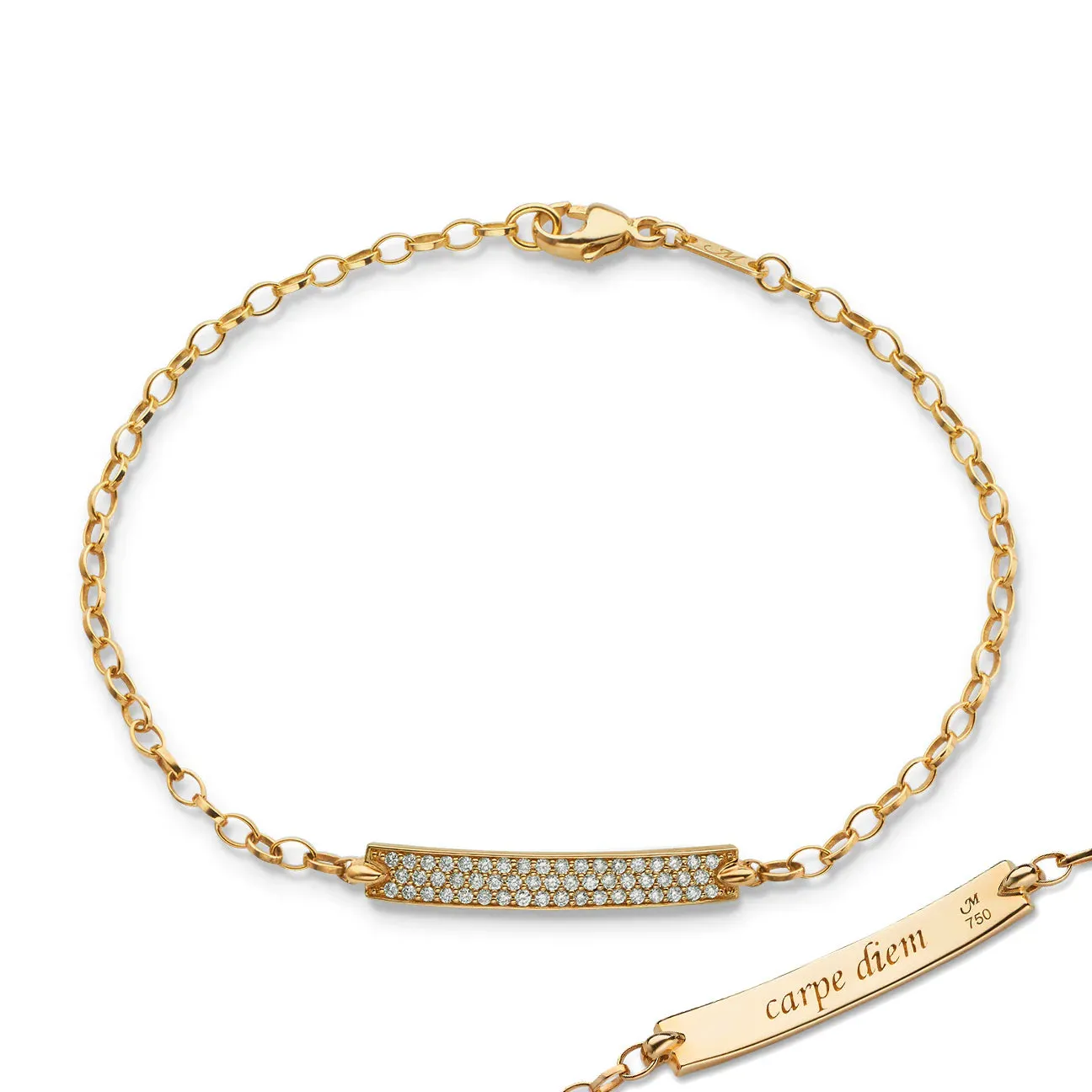 Diamond "Carpe Diem" Petite Poesy Bracelet