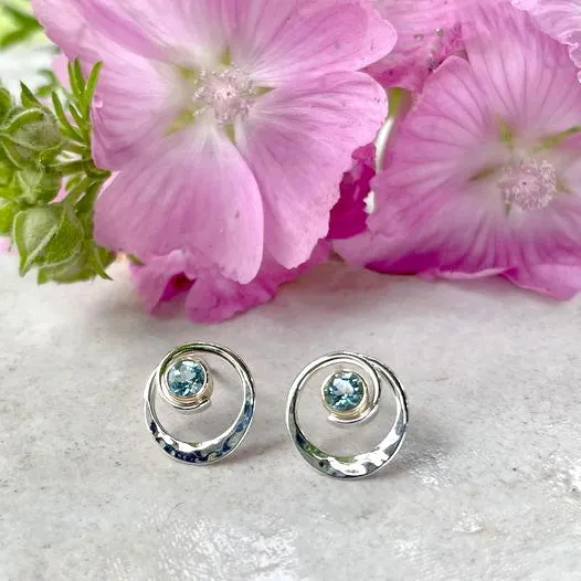 EL Designs "Posy" Blue Topaz Earrings