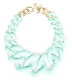 Elephant Link Necklace Mint