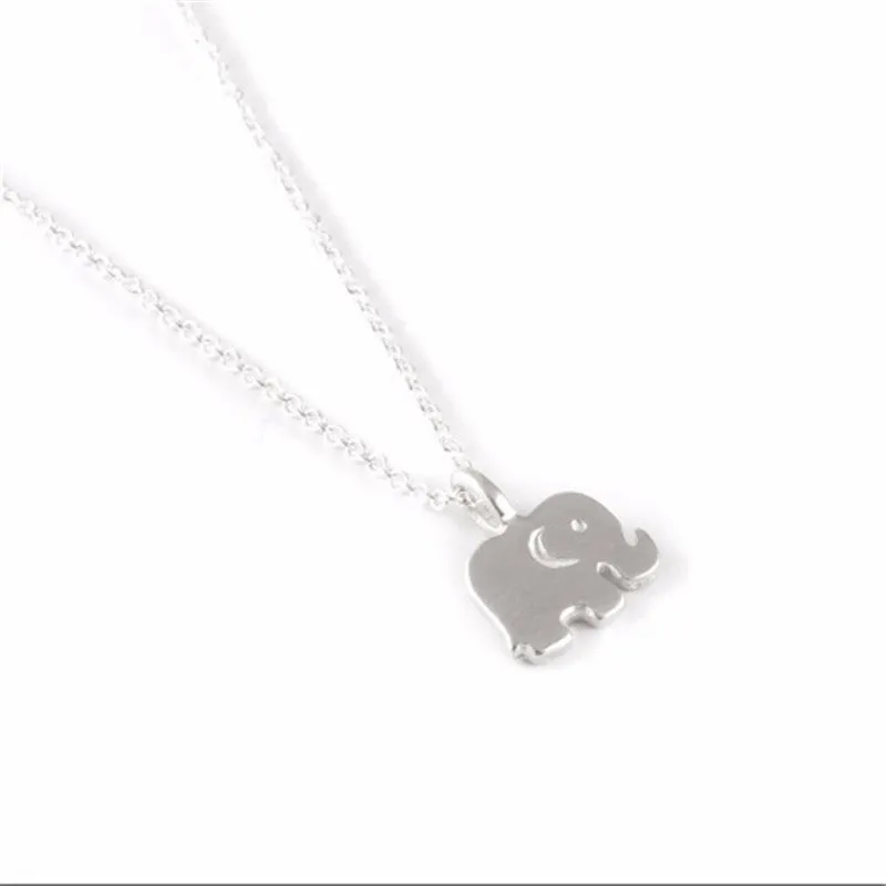 Fashionable Cute Two-tone Mini Elephant Pendant Necklace