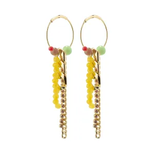 FIORELLA multicoloured hoop earrings gold-plated