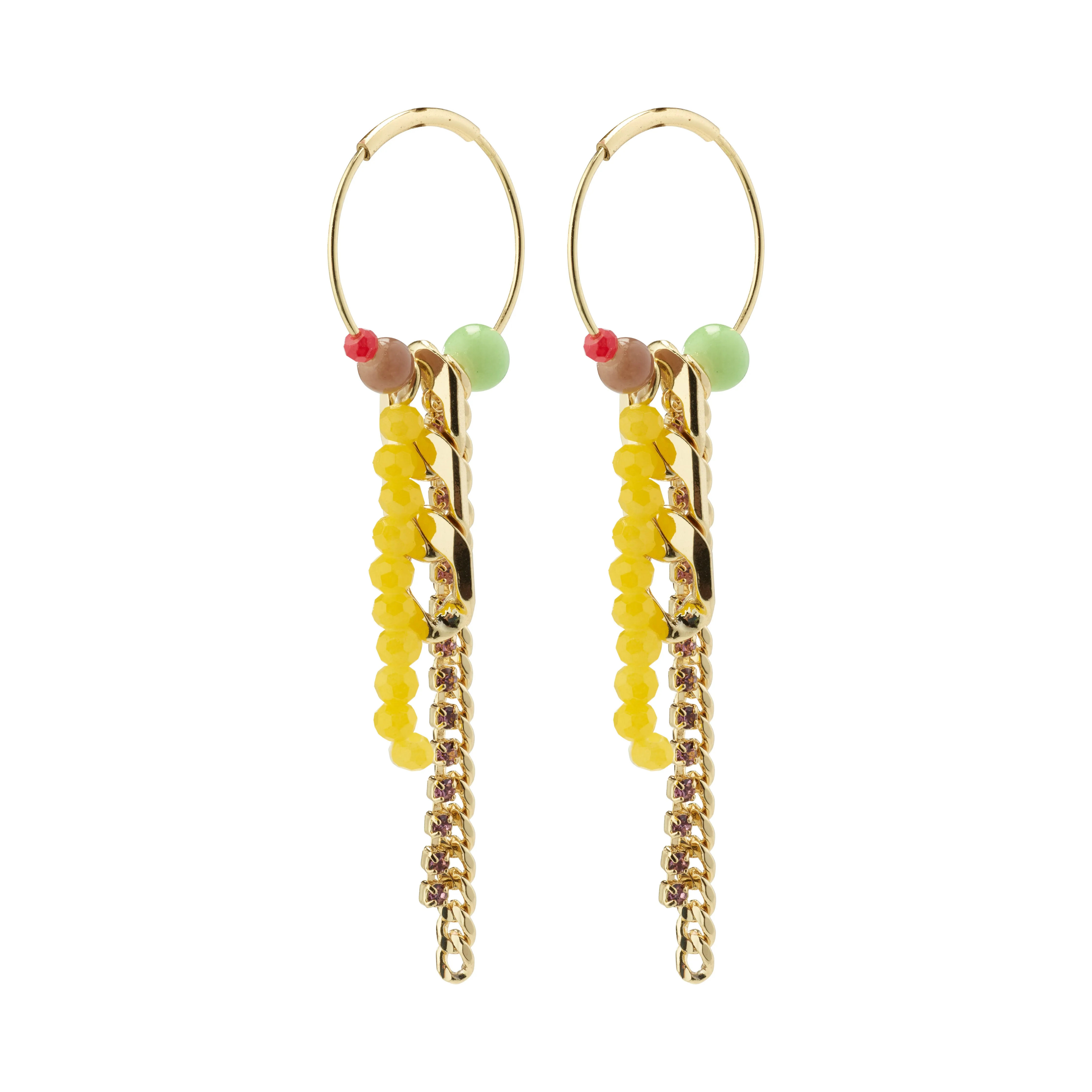 FIORELLA multicoloured hoop earrings gold-plated