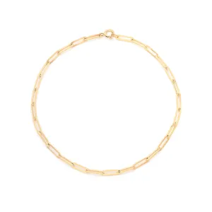 Flat Drawn Bold Bracelet | Solid 14k Gold