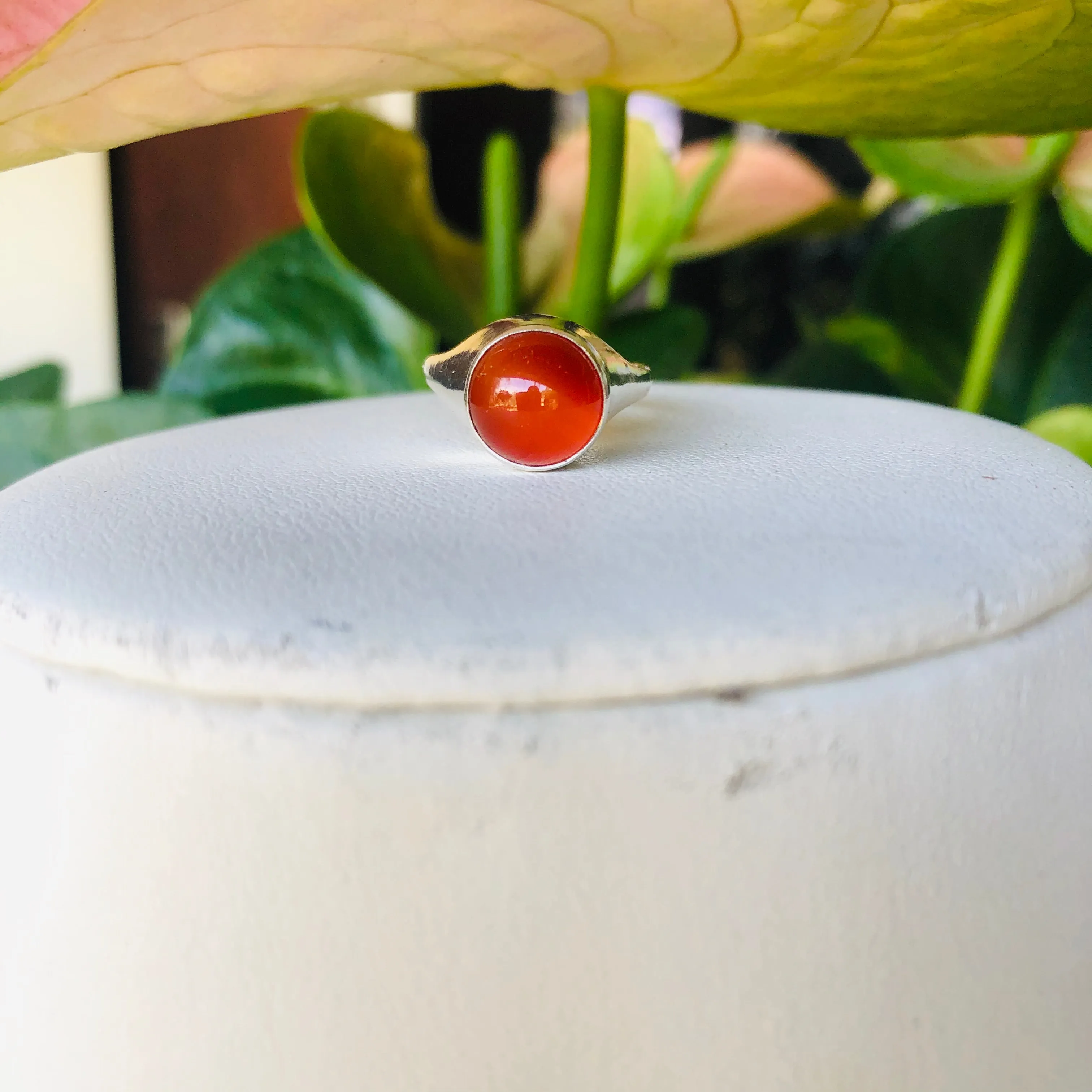 Floating Carnelian Ring