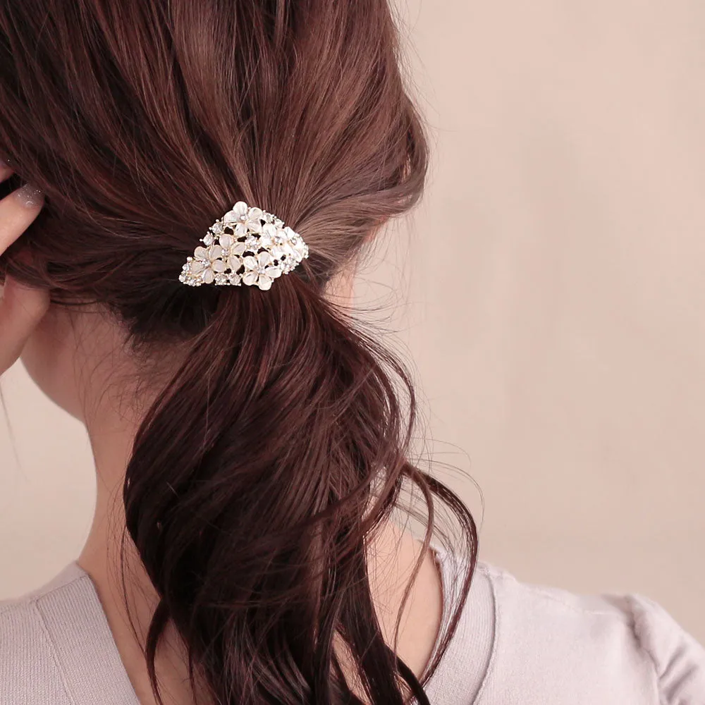 Floral Rhombus Ponytail Cuff