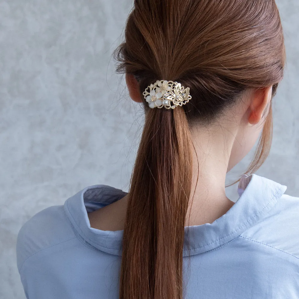 Flower and Butterfly Pony Hook