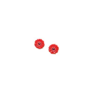 Franck Herval - RUBY gerbera flower stud earrings - Red