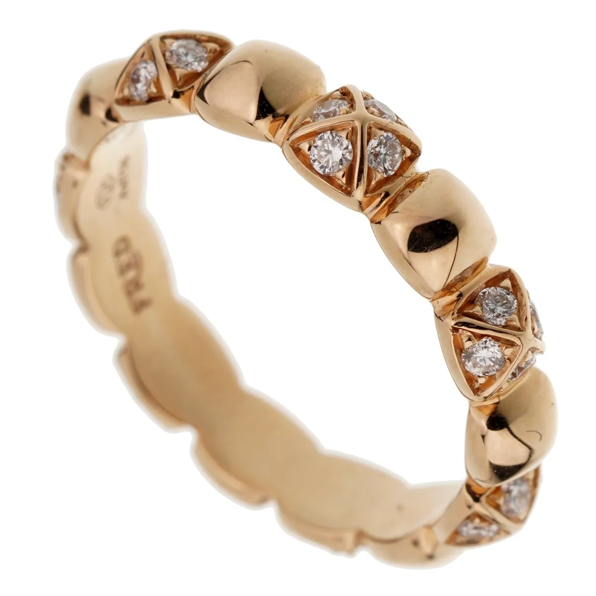 Fred of Paris Rose Gold Diamond Pyramid Ring