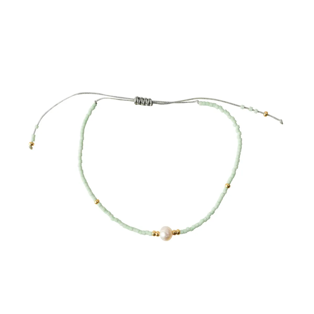 Fresh Pearl and Gold Bead Bracelet, Mint