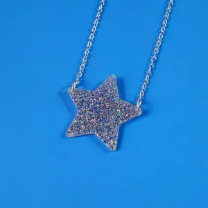 Glitter Star Pendant Necklace by Sugar & Vice