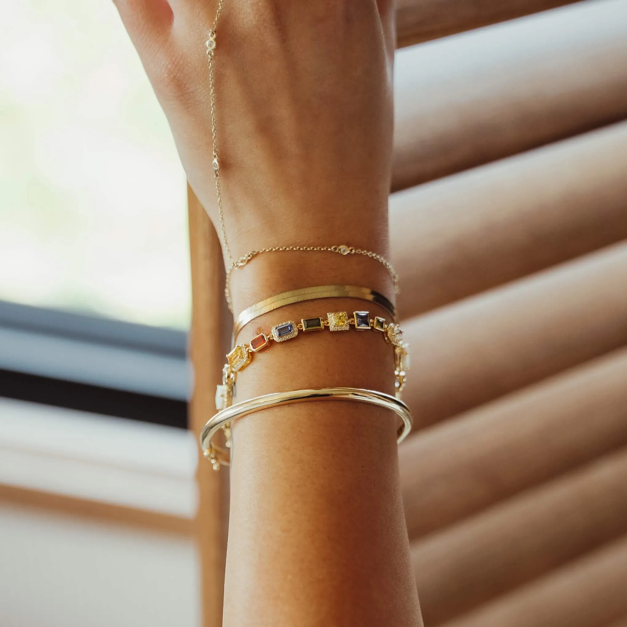 Gold Herringbone Bracelet