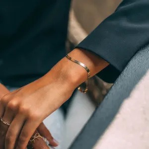 Gold Herringbone Bracelet