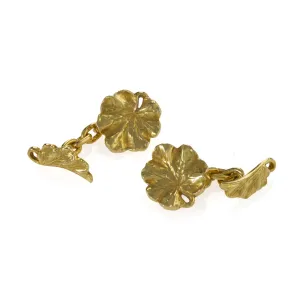 Gold Leaf Cuff Links