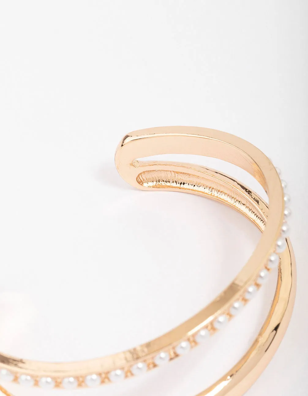 Gold Pearl Wrist Cuff