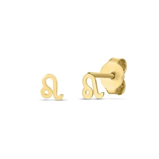 Gold Zodiac Stud Earrings