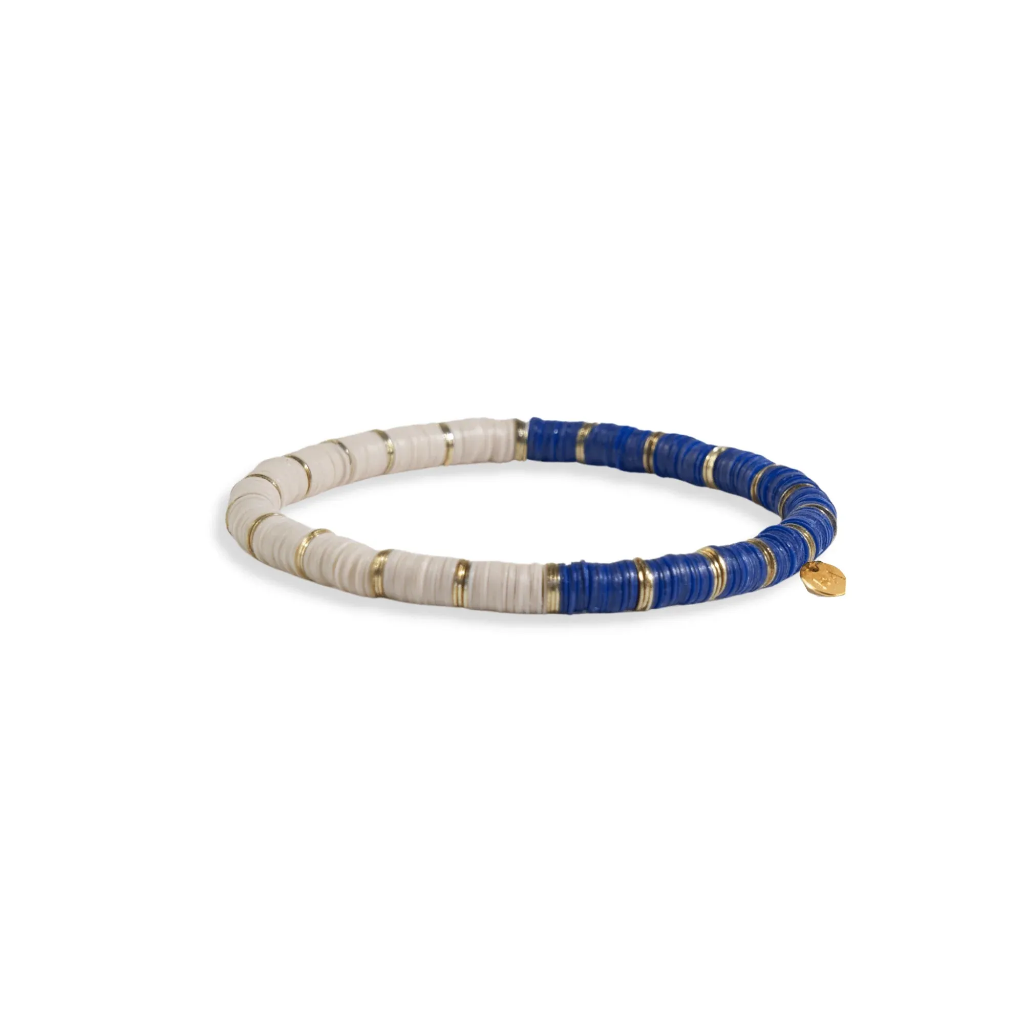 Grace Half And Half Color Block Stretch Bracelet Lapis