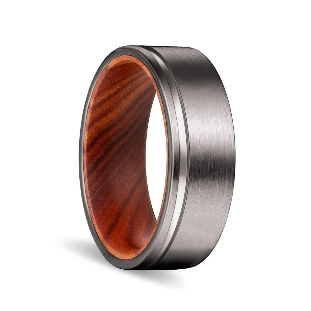 GRAIN | Iron Wood, Gunmetal Tungsten Offset Groove