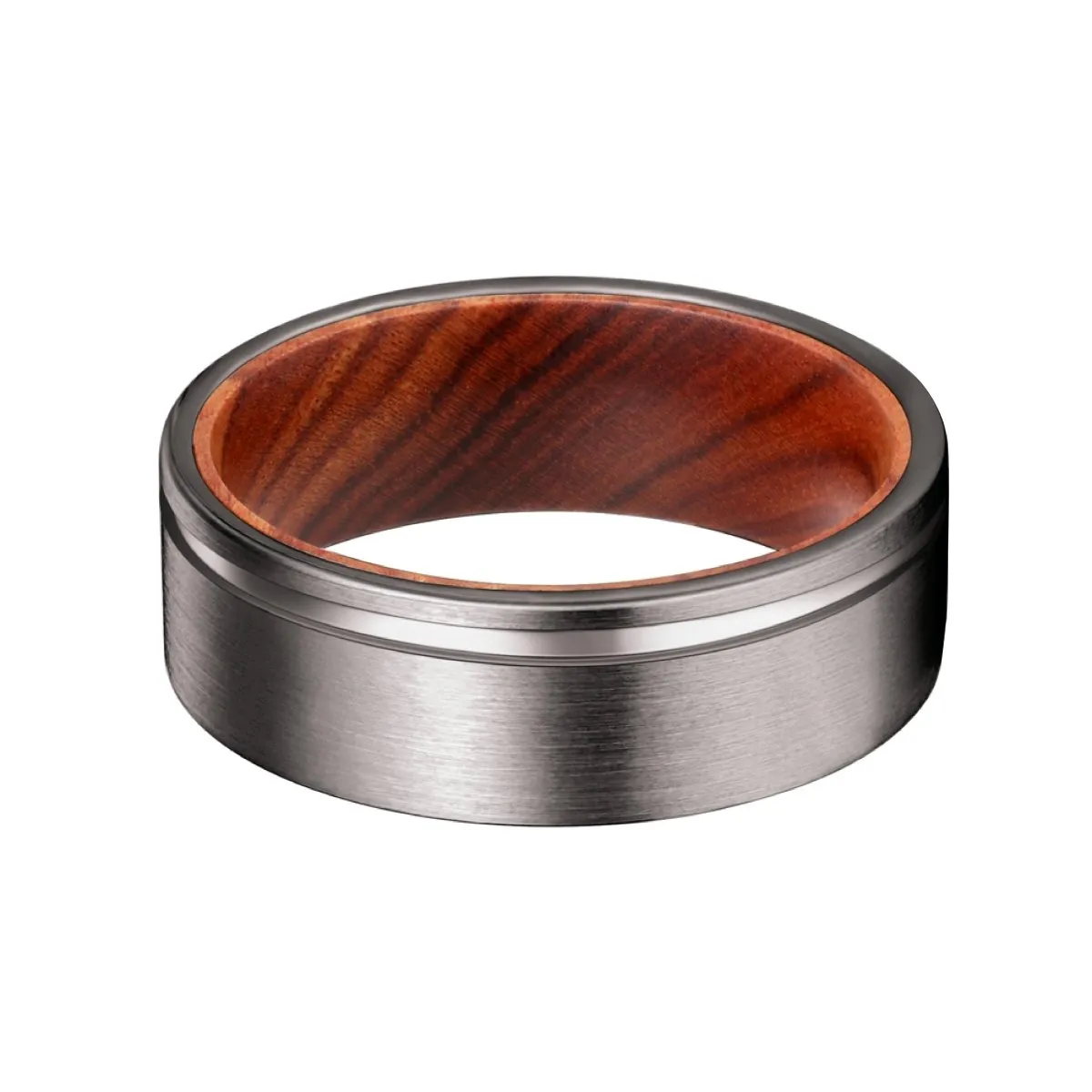 GRAIN | Iron Wood, Gunmetal Tungsten Offset Groove